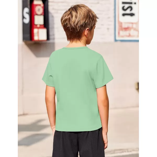 Arshiner Boy's Henley Shirt Soft Style T-Shirt with Multi Color Size 6-16, 2-Pack