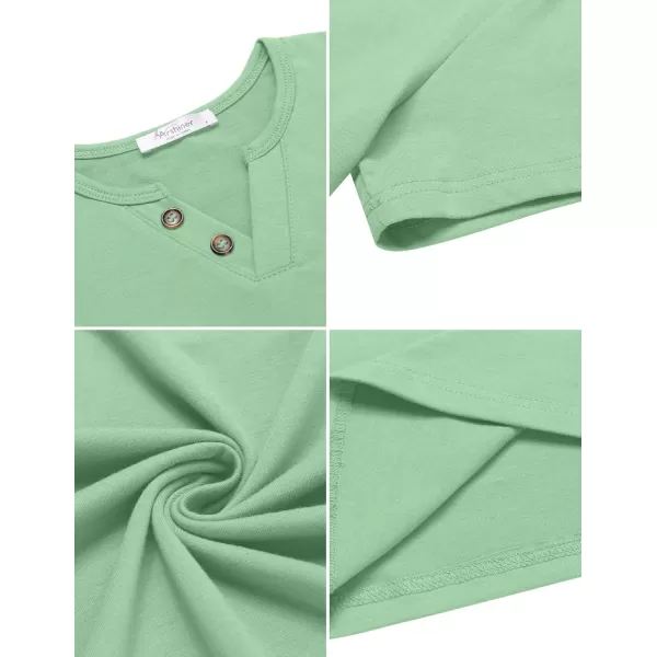Arshiner Boy's Henley Shirt Soft Style T-Shirt with Multi Color Size 6-16, 2-Pack