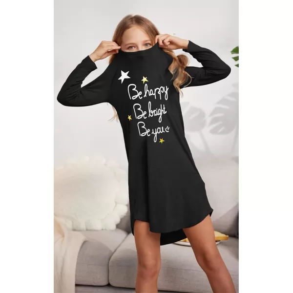 Arshiner Girls Nightgowns Long Sleeve Print Pajamas Nightdress for Kids Soft Sleep Wear Nighties