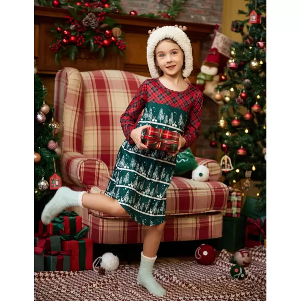 Arshiner Girls Nightgowns Long Sleeve Print Pajamas Nightdress for Kids Soft Sleep Wear Nighties