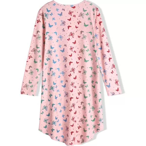Arshiner Girls Nightgowns Long Sleeve Print Pajamas Nightdress for Kids Soft Sleep Wear Nighties