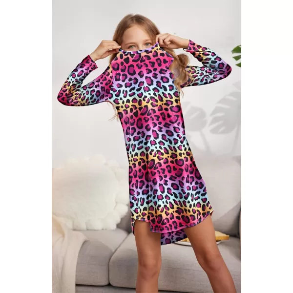 Arshiner Girls Nightgowns Long Sleeve Print Pajamas Nightdress for Kids Soft Sleep Wear Nighties