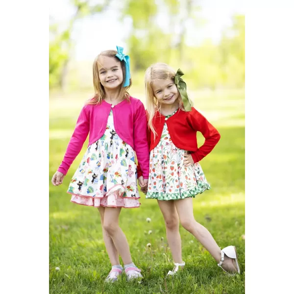 Arshiner Girls Open Front Shrug Cardigan Kids Children Knit Long Sleeve Bolero with Button Closure