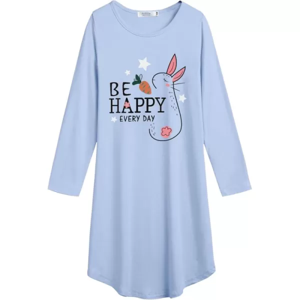 Arshiner Girls Nightgowns Long Sleeve Print Pajamas Nightdress for Kids Soft Sleep Wear Nighties