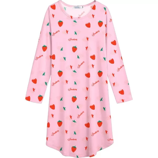 Arshiner Girls Nightgowns Long Sleeve Print Pajamas Nightdress for Kids Soft Sleep Wear Nighties