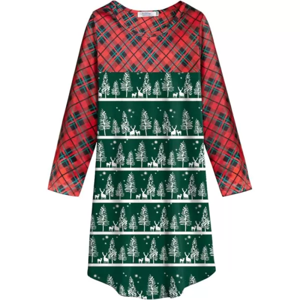 Arshiner Girls Nightgowns Long Sleeve Print Pajamas Nightdress for Kids Soft Sleep Wear Nighties