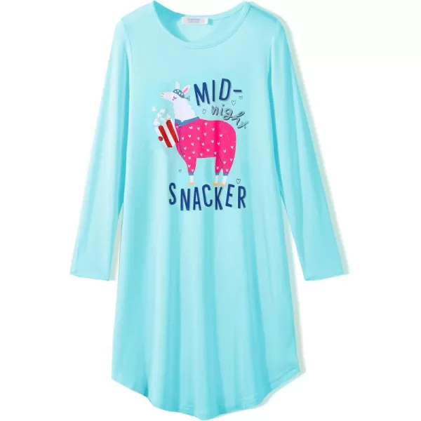 Arshiner Girls Nightgowns Long Sleeve Print Pajamas Nightdress for Kids Soft Sleep Wear Nighties