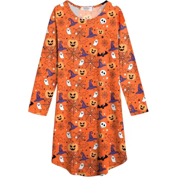 Arshiner Girls Nightgowns Long Sleeve Print Pajamas Nightdress for Kids Soft Sleep Wear Nighties