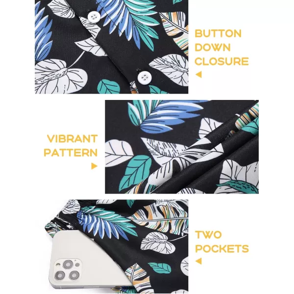Arshiner Boys 2 Piece Outfits Hawaiian Shorts Sets Button Down Shirt and Shorts Summer Beach Clothes for 4~12 Years