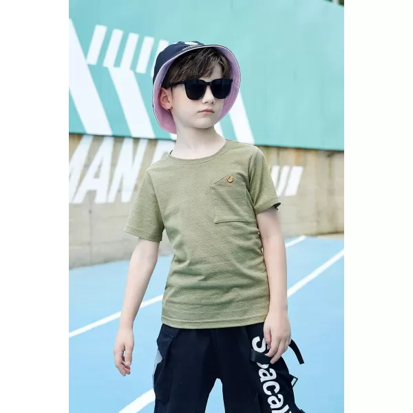 Arshiner Boys Cotton Hipster Crewneck T-Shirt Solid Color Pullover Tee for Kids Tops