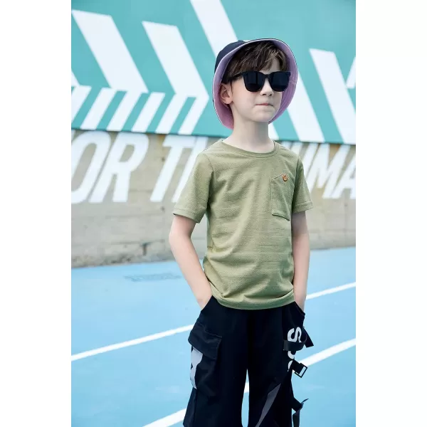Arshiner Boys Cotton Hipster Crewneck T-Shirt Solid Color Pullover Tee for Kids Tops