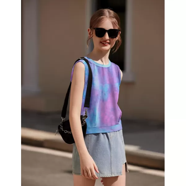 Arshiner Girl's 2 Piece Outfits Sleeveless Round Neck Tank Top and Shorts with Pockets Casual Summer Shorts Sets