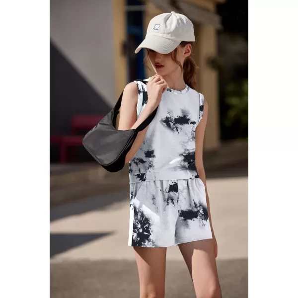 Arshiner Girl's 2 Piece Outfits Sleeveless Round Neck Tank Top and Shorts with Pockets Casual Summer Shorts Sets