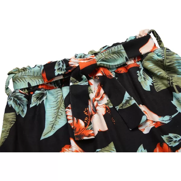 Arshiner Girls 2 Piece Summer Outfits Knit Twist Puff Sleeve Top and High Waist Paper Bag Shorts Set with Pockets