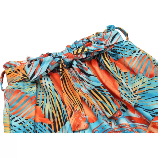 Arshiner Girls 2 Piece Summer Outfits Knit Twist Puff Sleeve Top and High Waist Paper Bag Shorts Set with Pockets