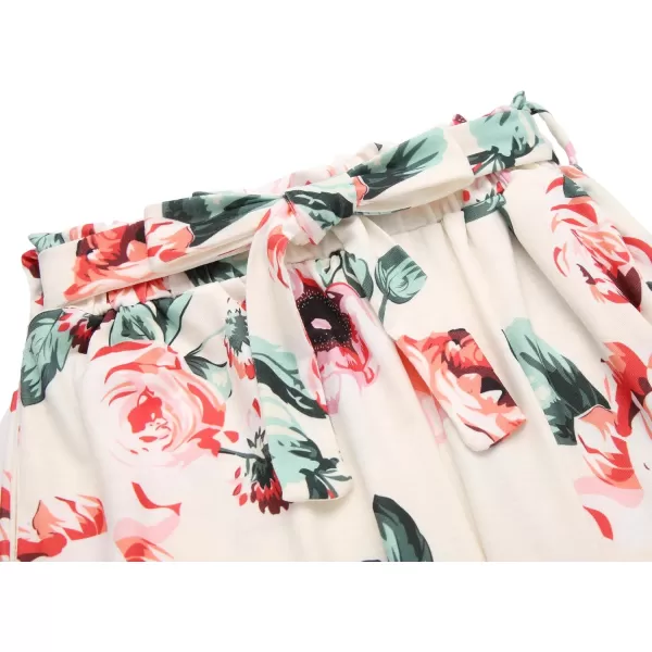 Arshiner Girls 2 Piece Summer Outfits Knit Twist Puff Sleeve Top and High Waist Paper Bag Shorts Set with Pockets