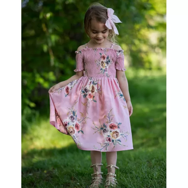 Arshiner Girls Casual Summer Floral Sleeveless Sundress Holiday Cami Dress