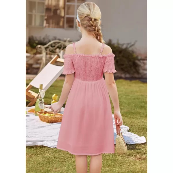 Arshiner Girls Casual Summer Floral Sleeveless Sundress Holiday Cami Dress