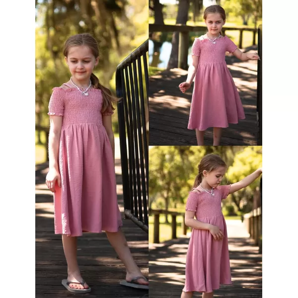 Arshiner Girls Casual Summer Floral Sleeveless Sundress Holiday Cami Dress