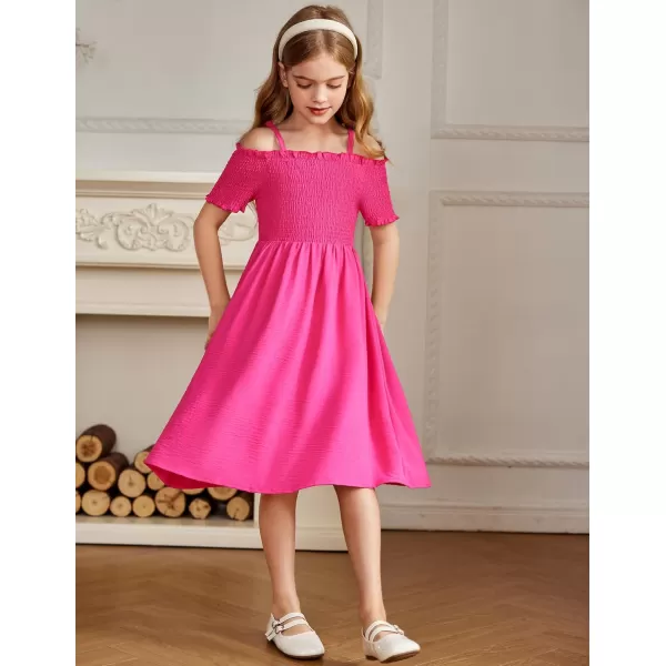 Arshiner Girls Casual Summer Floral Sleeveless Sundress Holiday Cami Dress