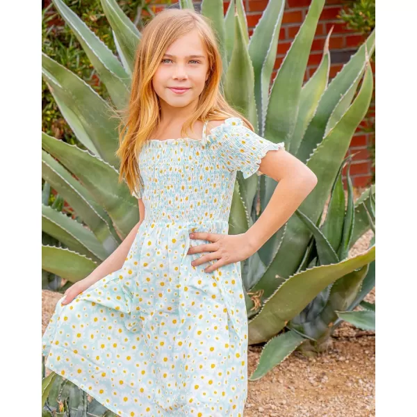 Arshiner Girls Casual Summer Floral Sleeveless Sundress Holiday Cami Dress