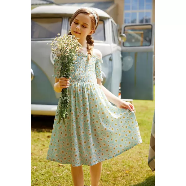 Arshiner Girls Casual Summer Floral Sleeveless Sundress Holiday Cami Dress
