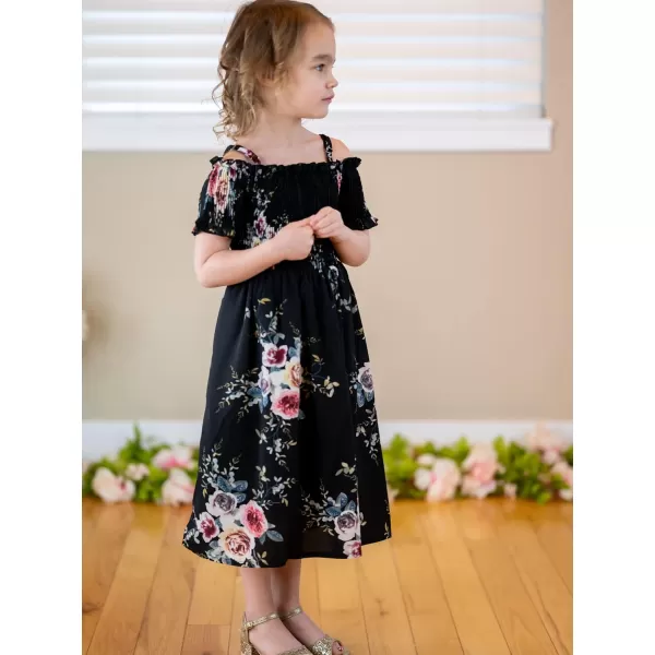 Arshiner Girls Casual Summer Floral Sleeveless Sundress Holiday Cami Dress