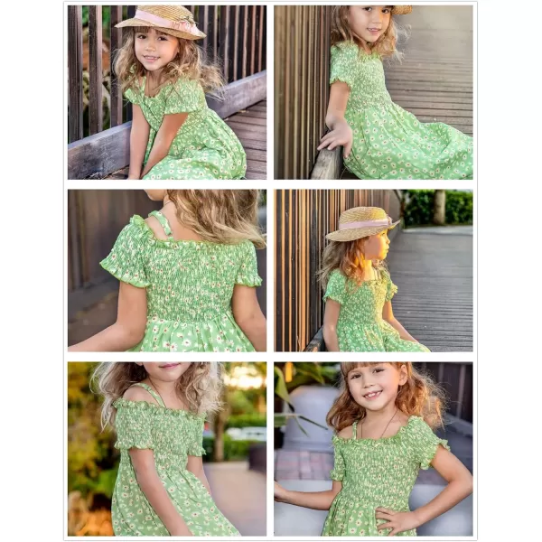 Arshiner Girls Casual Summer Floral Sleeveless Sundress Holiday Cami Dress