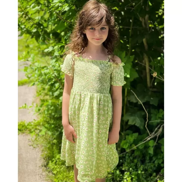 Arshiner Girls Casual Summer Floral Sleeveless Sundress Holiday Cami Dress