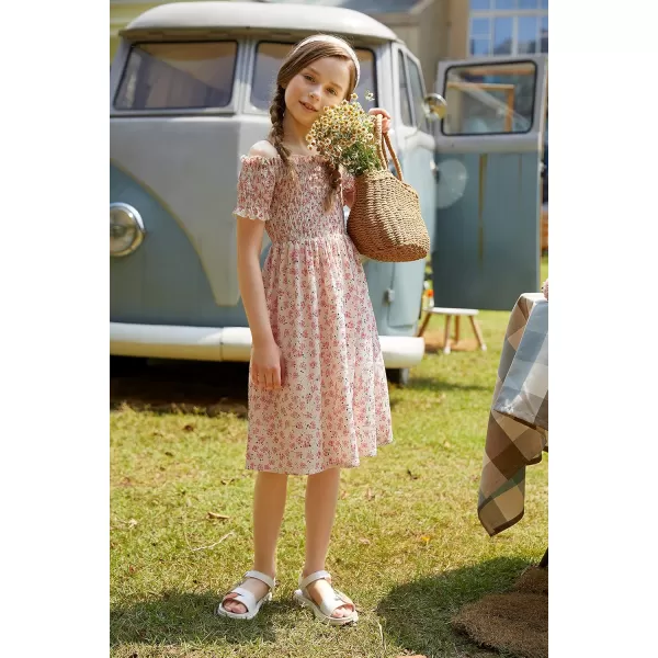 Arshiner Girls Casual Summer Floral Sleeveless Sundress Holiday Cami Dress