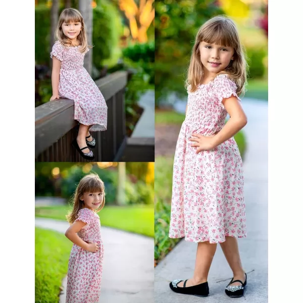 Arshiner Girls Casual Summer Floral Sleeveless Sundress Holiday Cami Dress