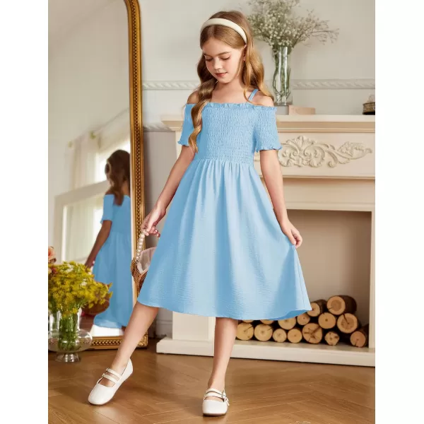 Arshiner Girls Casual Summer Floral Sleeveless Sundress Holiday Cami Dress