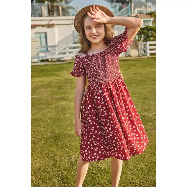 Arshiner Girls Casual Summer Floral Sleeveless Sundress Holiday Cami Dress