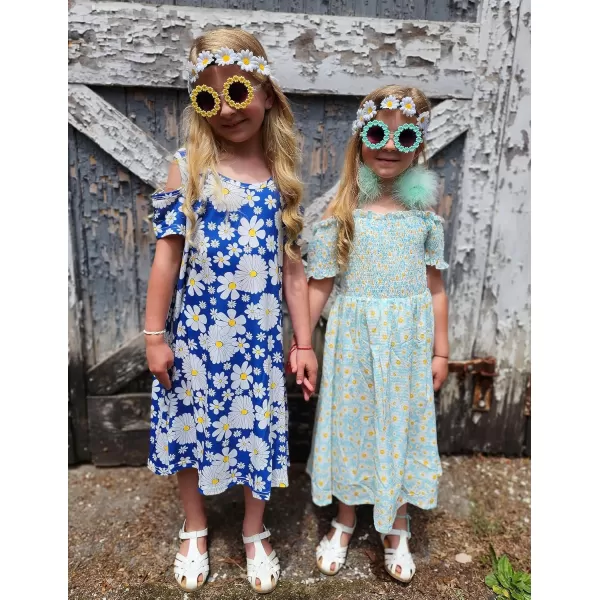 Arshiner Girls Casual Summer Floral Sleeveless Sundress Holiday Cami Dress