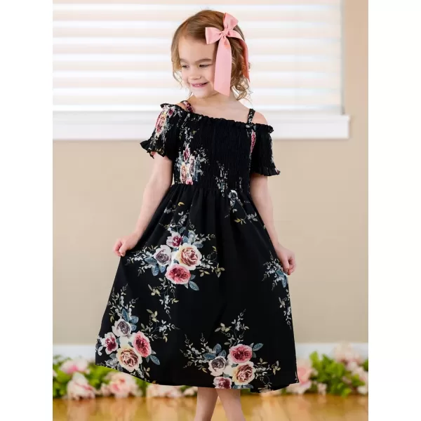 Arshiner Girls Casual Summer Floral Sleeveless Sundress Holiday Cami Dress