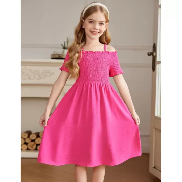 Arshiner Girls Casual Summer Floral Sleeveless Sundress Holiday Cami Dress