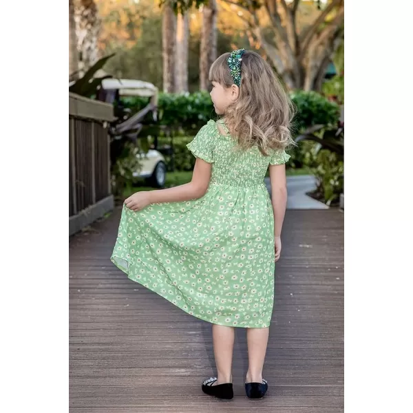 Arshiner Girls Casual Summer Floral Sleeveless Sundress Holiday Cami Dress