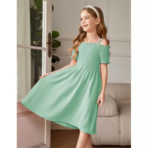 Arshiner Girls Casual Summer Floral Sleeveless Sundress Holiday Cami Dress