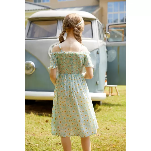 Arshiner Girls Casual Summer Floral Sleeveless Sundress Holiday Cami Dress