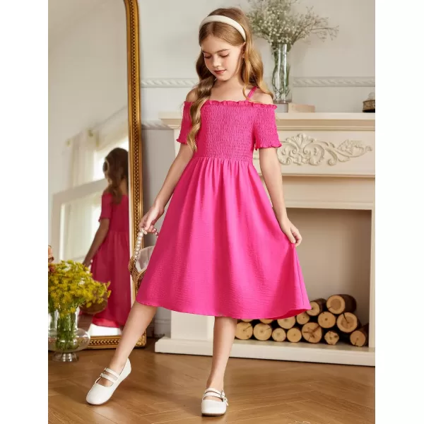 Arshiner Girls Casual Summer Floral Sleeveless Sundress Holiday Cami Dress