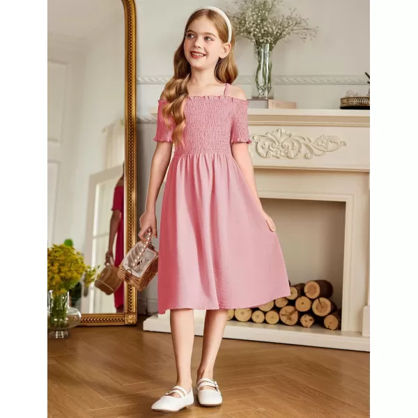 Arshiner Girls Casual Summer Floral Sleeveless Sundress Holiday Cami Dress