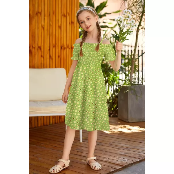 Arshiner Girls Casual Summer Floral Sleeveless Sundress Holiday Cami Dress