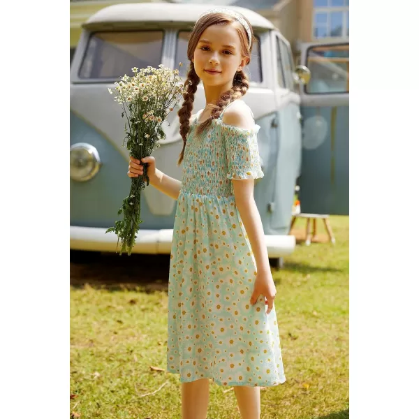 Arshiner Girls Casual Summer Floral Sleeveless Sundress Holiday Cami Dress