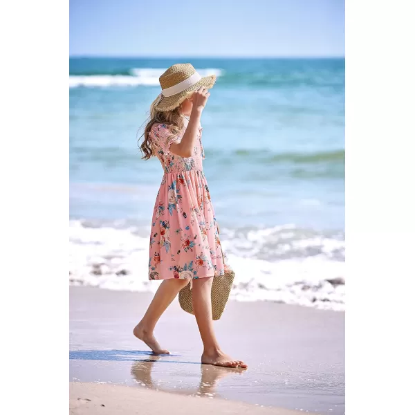 Arshiner Girls Casual Summer Floral Sleeveless Sundress Holiday Cami Dress