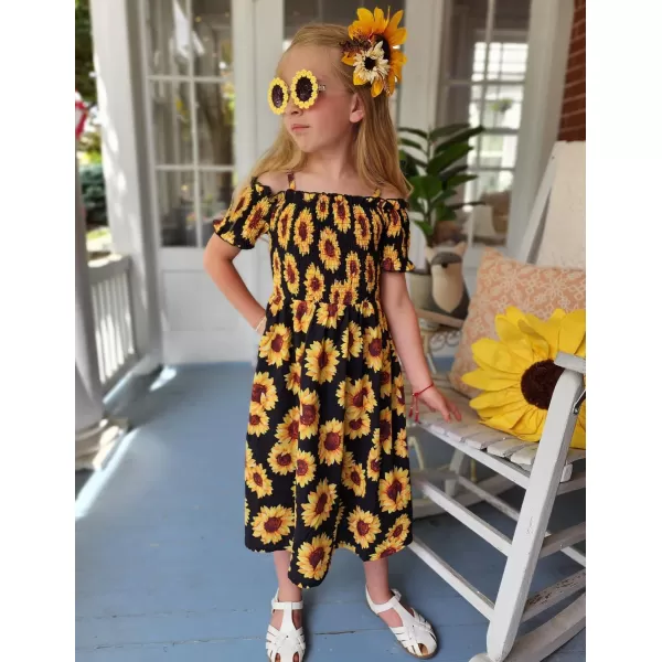 Arshiner Girls Casual Summer Floral Sleeveless Sundress Holiday Cami Dress