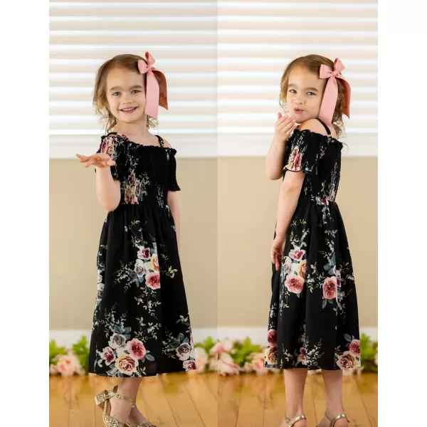 Arshiner Girls Casual Summer Floral Sleeveless Sundress Holiday Cami Dress