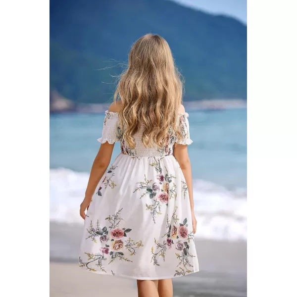 Arshiner Girls Casual Summer Floral Sleeveless Sundress Holiday Cami Dress