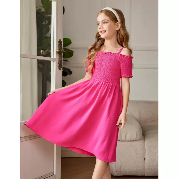 Arshiner Girls Casual Summer Floral Sleeveless Sundress Holiday Cami Dress