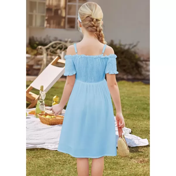 Arshiner Girls Casual Summer Floral Sleeveless Sundress Holiday Cami Dress