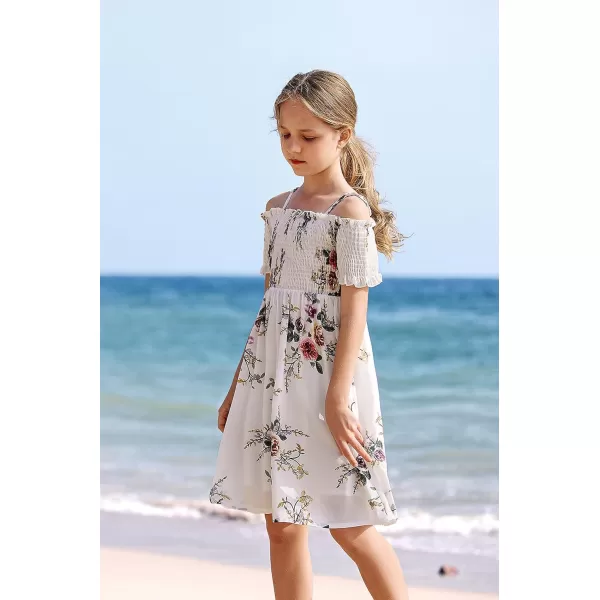 Arshiner Girls Casual Summer Floral Sleeveless Sundress Holiday Cami Dress